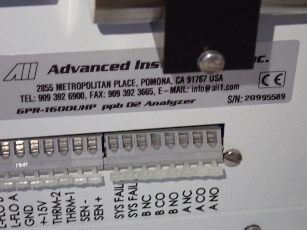 Advance Instruments Inc Oxygen Analyzer - Gpr-1600uhp