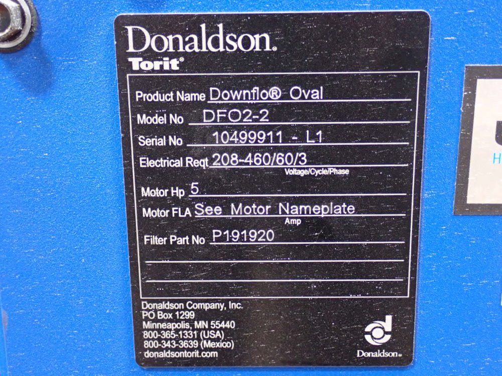 Torit Donaldson Torit Donaldson Dfo22 Dust Collector