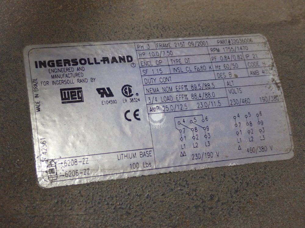 Ingersol Rand Ingersol Rand 10 Hp Air Compressor