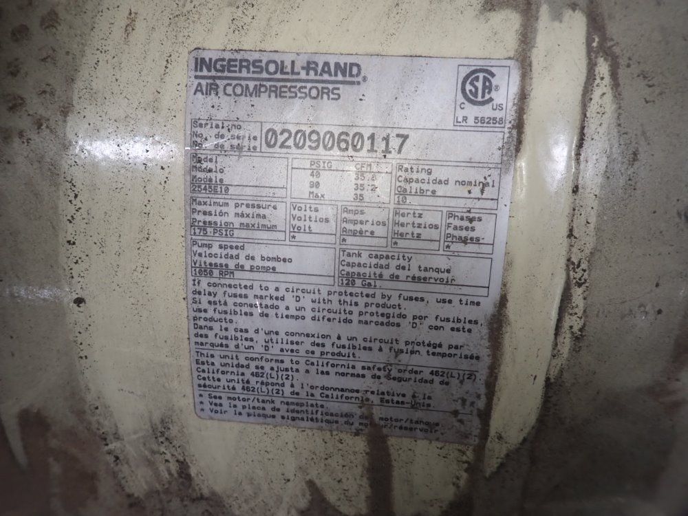 Ingersol Rand Ingersol Rand 10 Hp Air Compressor