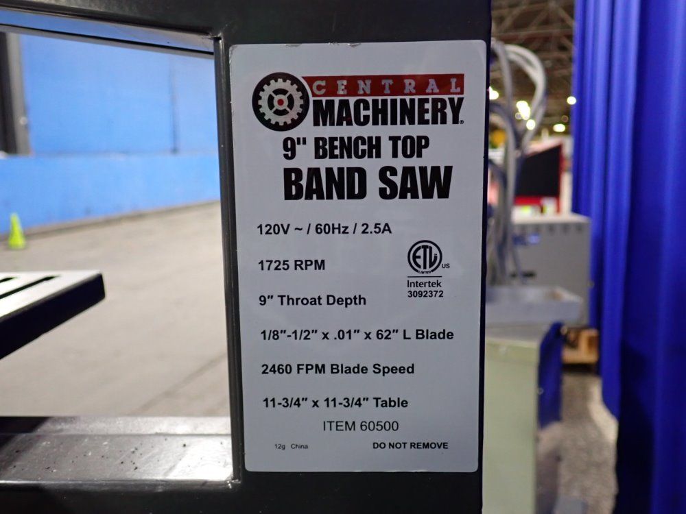 Central Machinery Vertical Band Saw