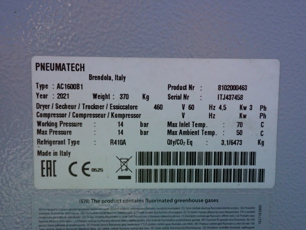 Pneumatech 2021 Pneumatech Ac1600b1 Air Dryer