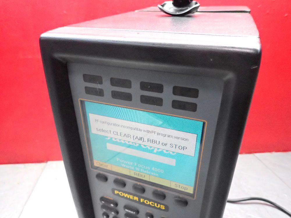 Atlas Copco Nutrunner Controller Power Focus, Powers On, No Tests Run - Pf4000-g-dn-hw