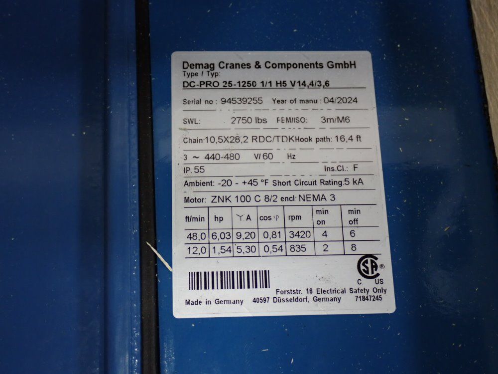 Demag Hoist