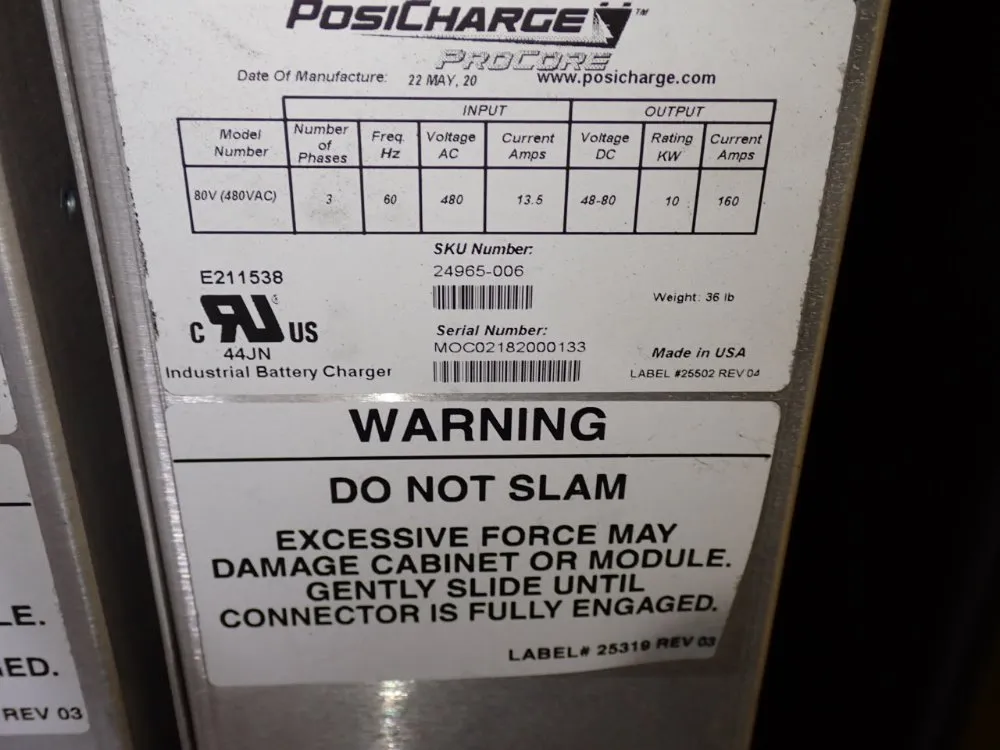 Posicharge 48v/ 500a Battery Charger - Procore30