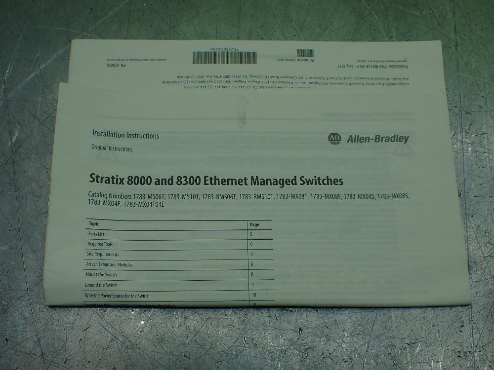 Allenbradley Stratix Managed Ethernet Switch Device Factory Sealed 