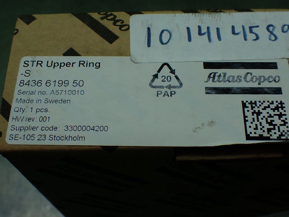 Atlas Copco Upper Ring -s. Factory Sealed - 8436 6199 50