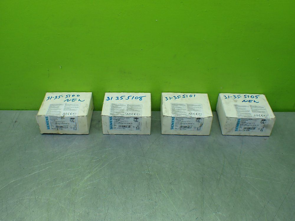 Siemens 4pcs Overload Relay Lot. 3ru1116-odb0, 3ru1116-1cb0, 3ru1116-0eb0, 3ru1116-okb0 - 3ru1116-0db0