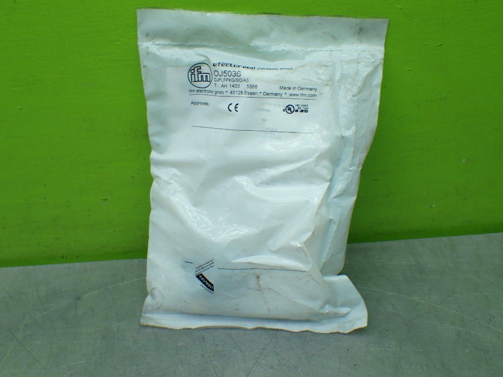 Ifm Retro-reflective Photoelectric Laser Sensor. Ojplfpkg/so/as. Factory Sealed. - Oj5036
