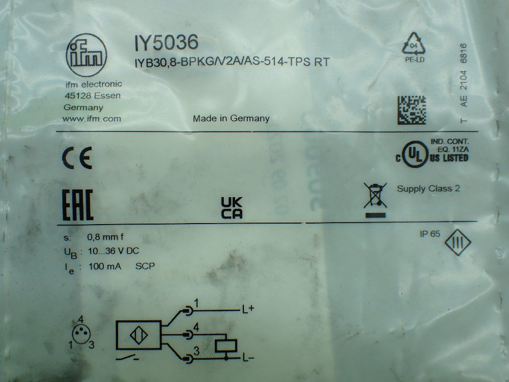 Ifm 5pcs Ifm Sensor Lot. (3x)iy5036, Ie5027, 07h200 - Iy5036