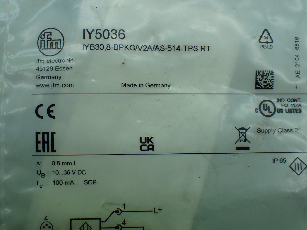 Ifm 5pcs Ifm Sensor Lot. (3x)iy5036, Ie5027, 07h200 - Iy5036