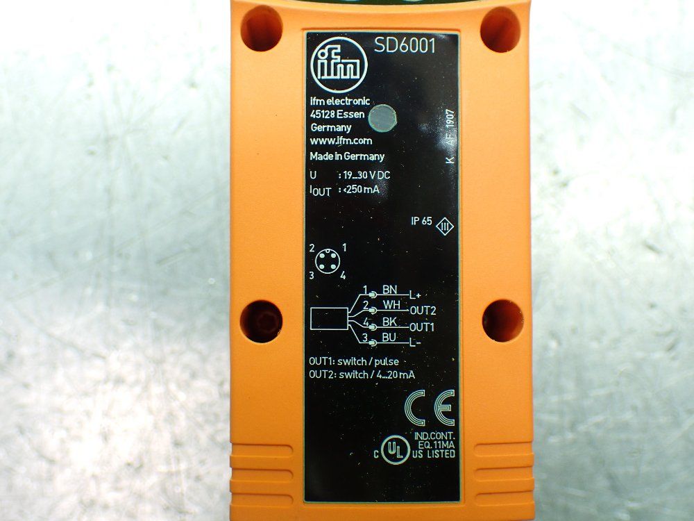 Ifm Compressed Air Meter. Sdn12dgxfpkg/us-100 - Sd6001