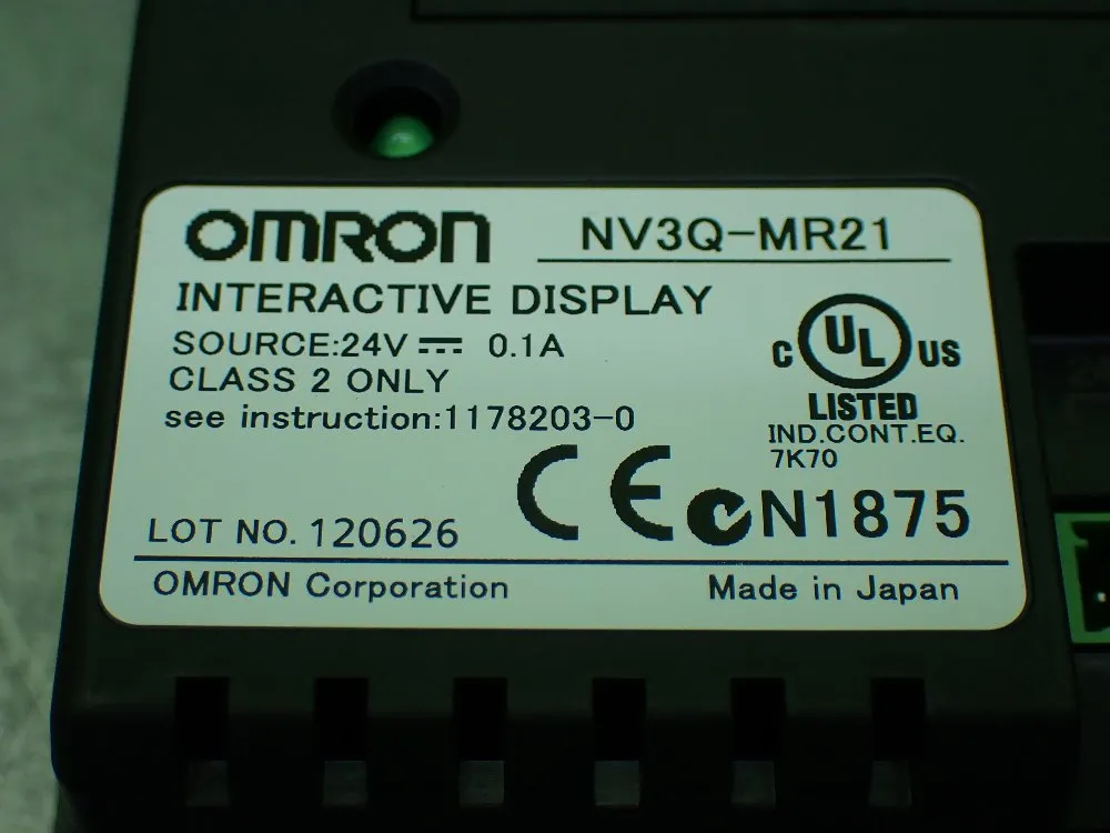 Omron Interactive Display / Operator Panel. - Nv3q-mr21