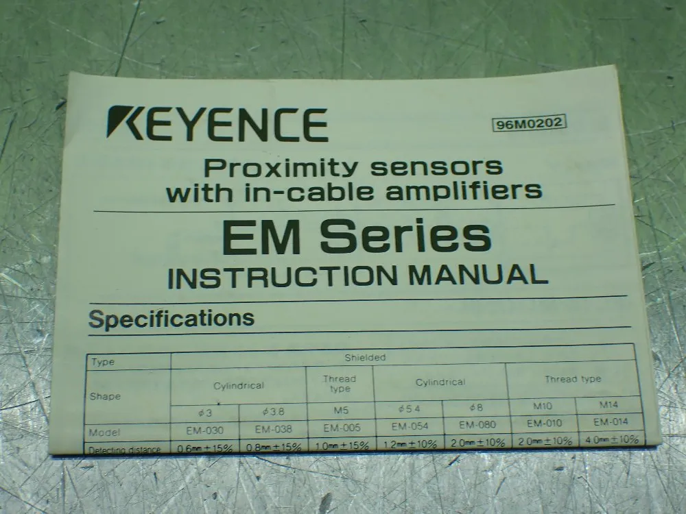 Keyence Proximity Switches. Lot Of 3 - Em-010