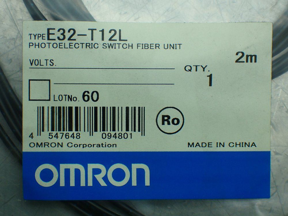 Omron Photoelectric Switch Fiber Units. Lot Of 2. Factory Sealed. - E32-t12l