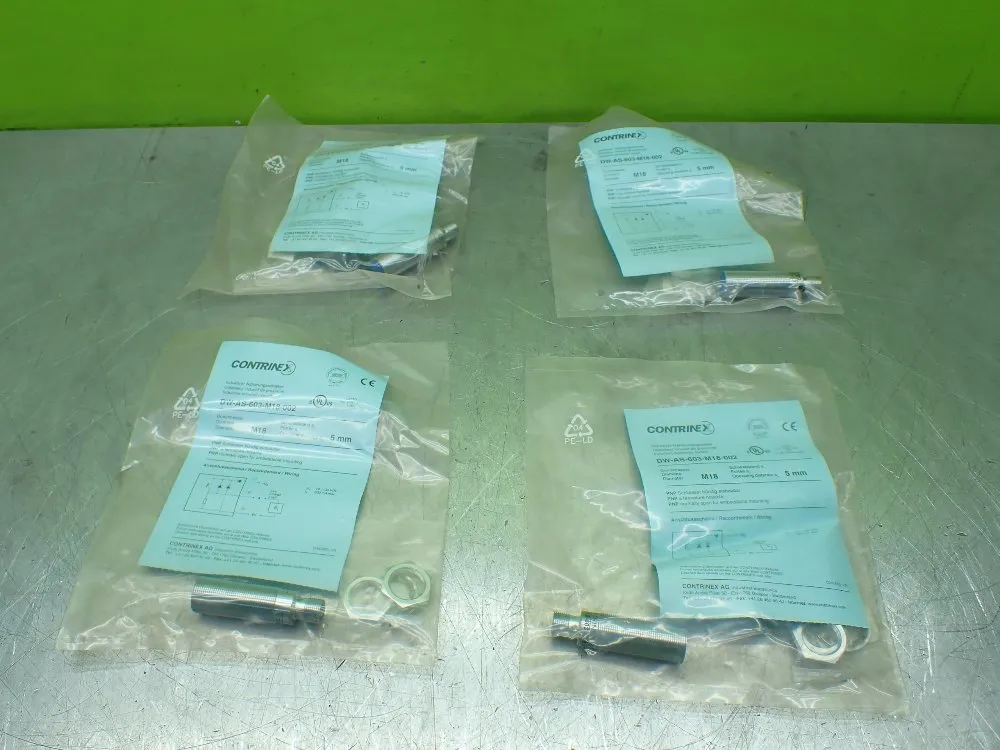 Contrinex Inductive Proximity Sensors. Lot Of 4 - Dw-as-603-m18-002