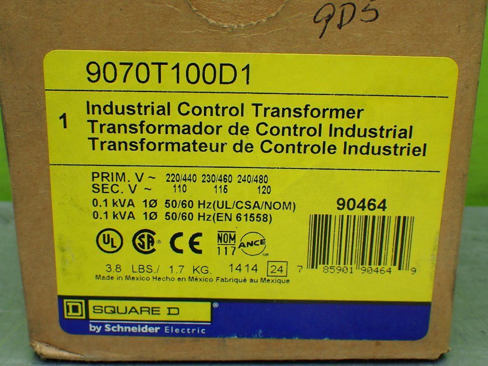 Square D Industrial Control Transformer