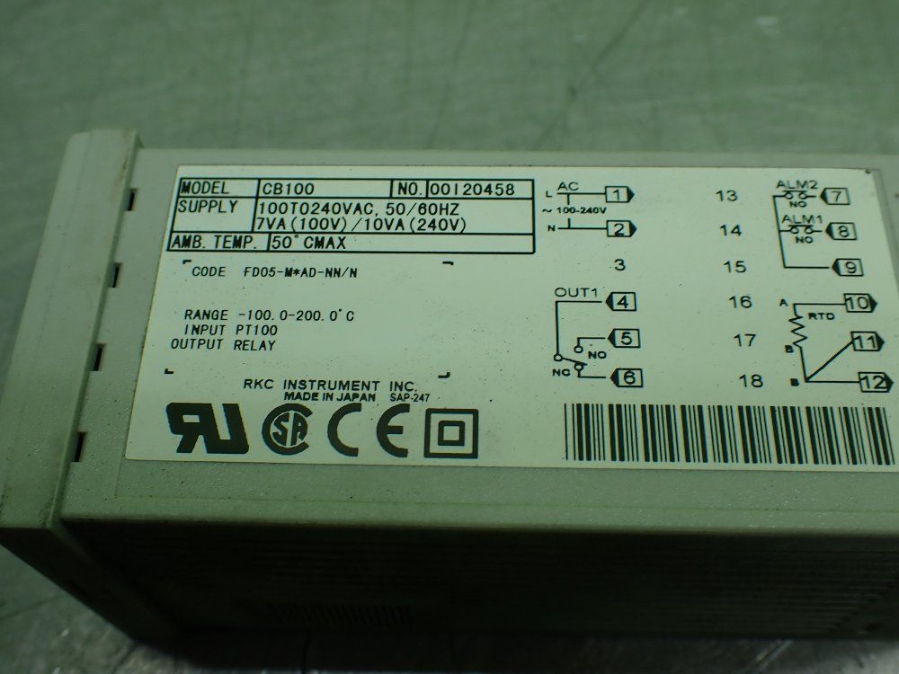 Rkc Cb100 Digital Voltage Controller. - Cb100fd05-m*ad-nn/n