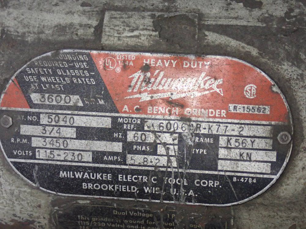 Milwaukee Electric Tool Corp Bench Grinder