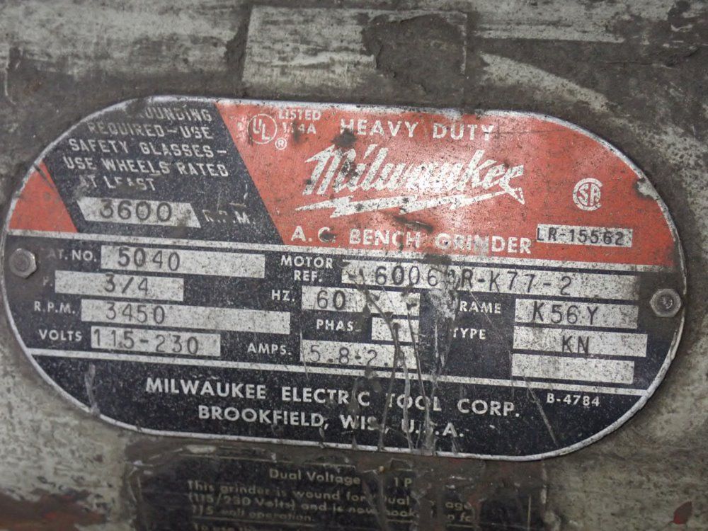 Milwaukee Electric Tool Corp Bench Grinder