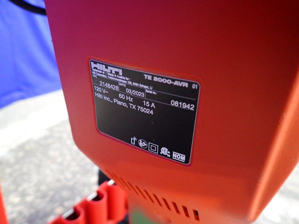 Hilti Electric Jack Hammer W/ Cart - Te2000-avr