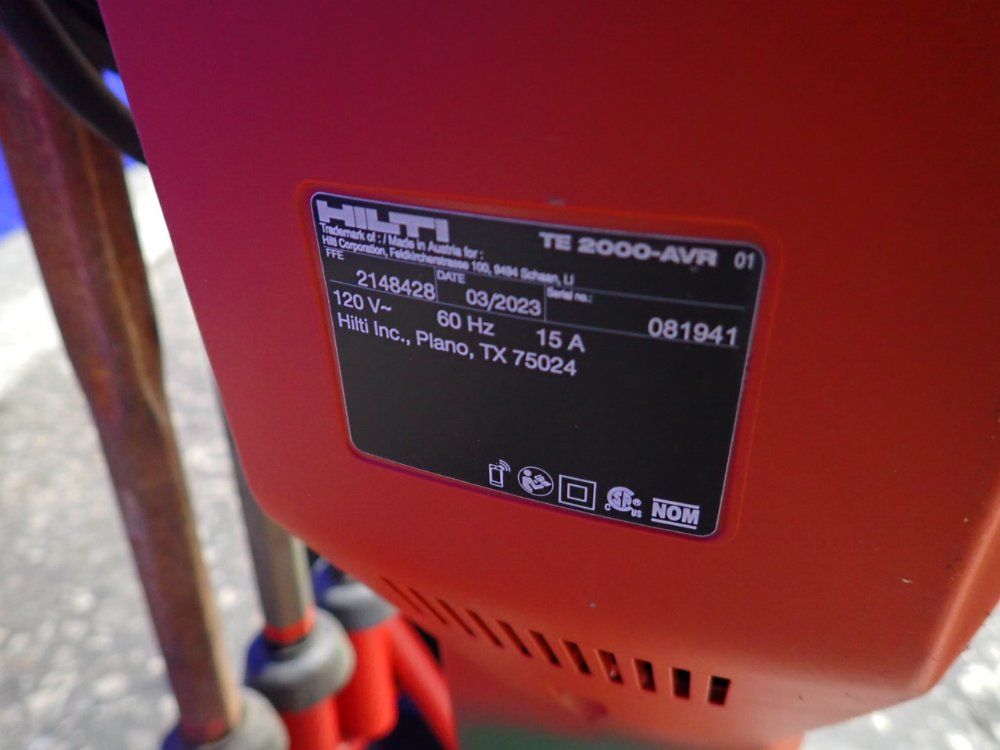 Hilti Electric Jack Hammer W/ Cart - Te2000-avr