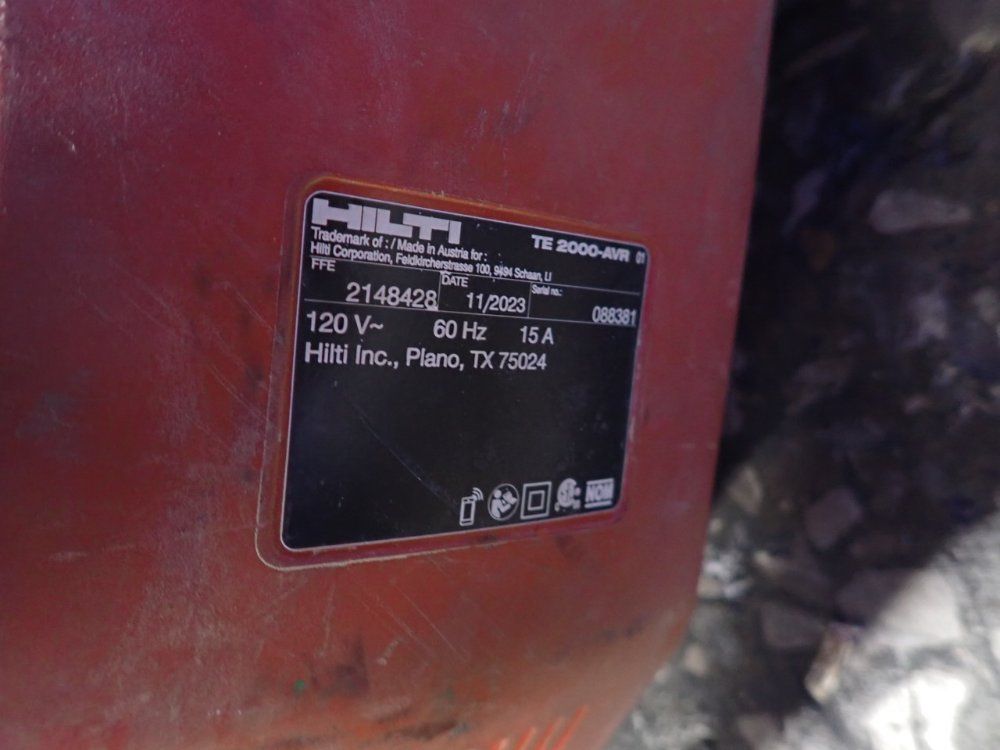 Hilti Electric Jack Hammer - Te2000-avr