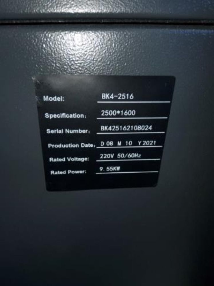 Apex 220 V 50/60hz, 9.55kw Digital Flatbed Cutter - Bk4-2516