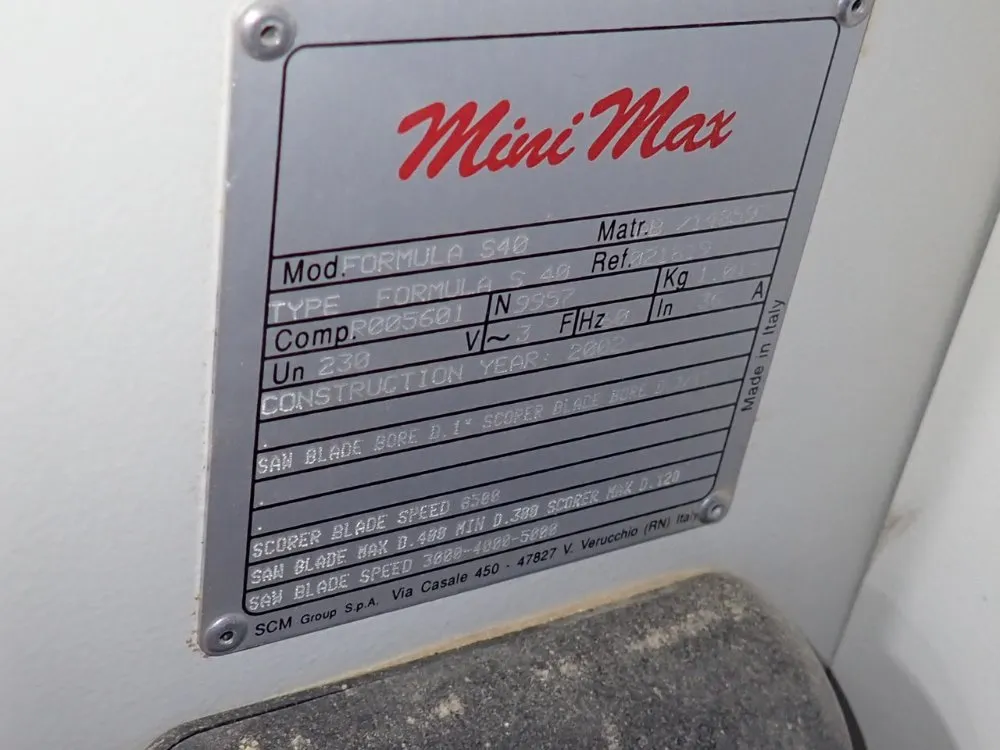 Scm Group Table Saw - Formula S40