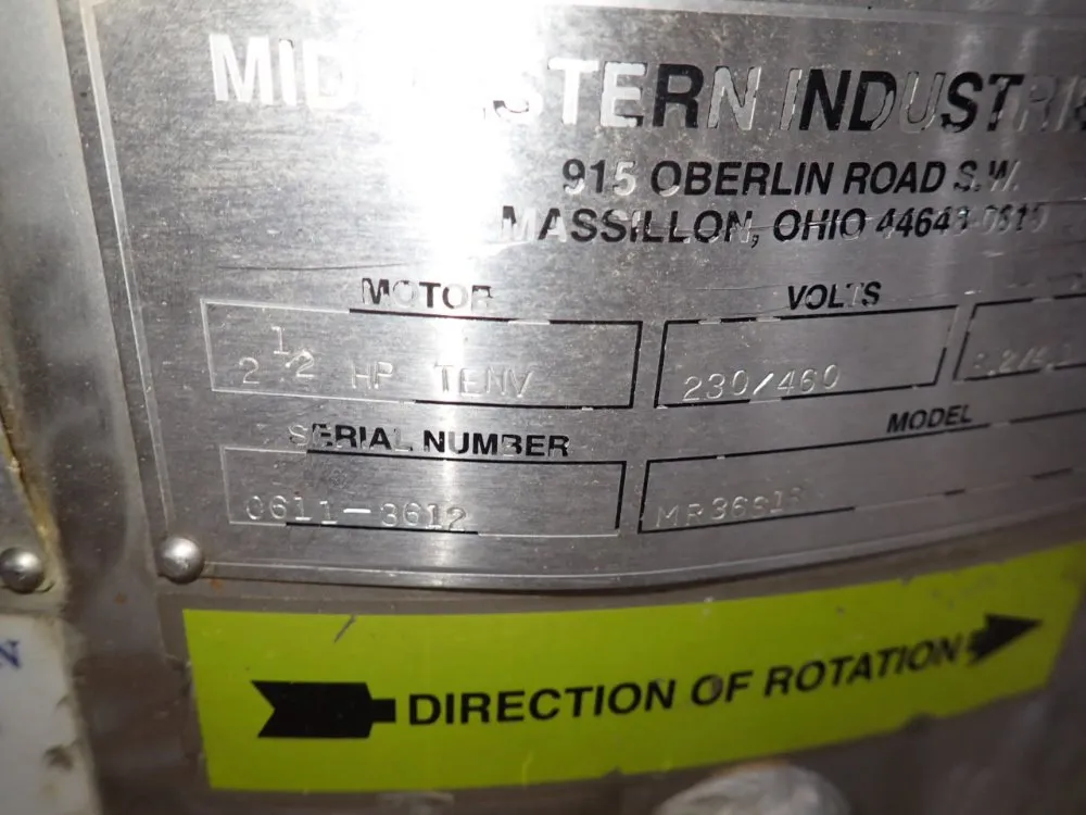 Midwestern Industries Inc 34" Dia. X 16" Vibratory Separator - Mr36s18