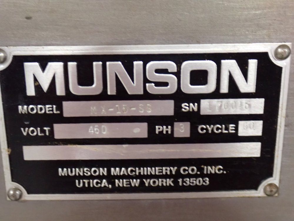 Munson 15 Cubic Foot S/s Mixer - Mx-15-ss