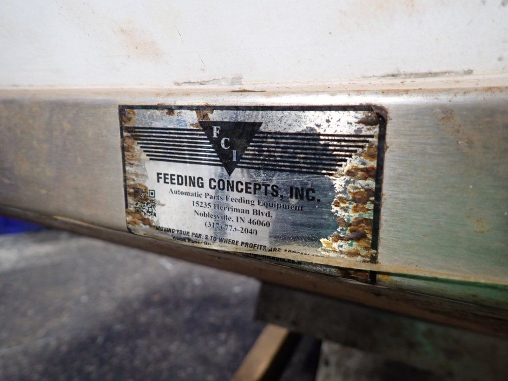 Feeding Concepts Inc. 112" X 8" Incline Conveyor Belt