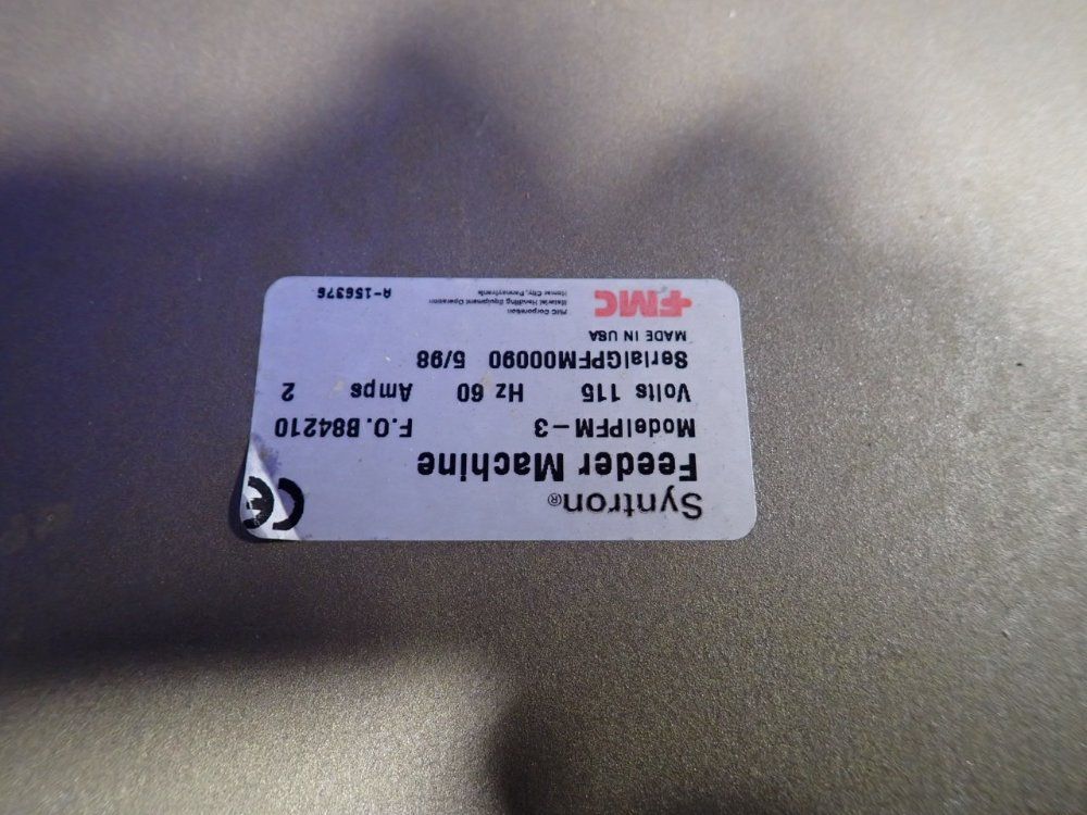 Syntron Feeder Machine - Pfm-3