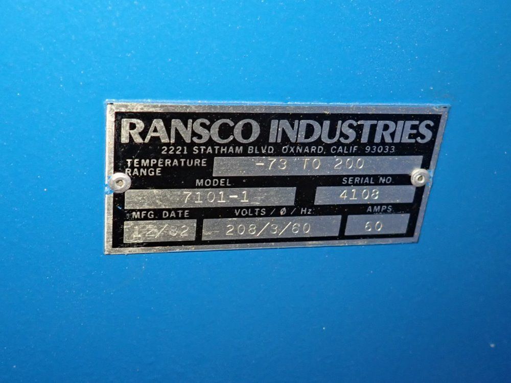 Ransco Industries 200°f Environmental Test Chamber - 7101-1
