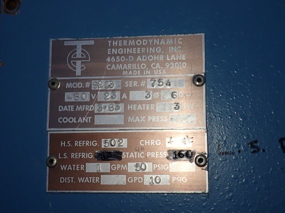 Thermodynamic Engineering Inc Environmental Test Chamber - 9213
