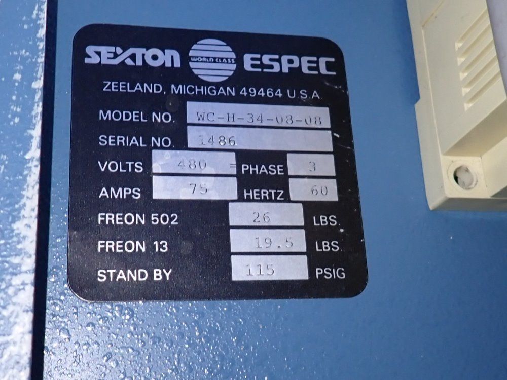 Sexton Espec Environmental Test Chamber - Wc-h-34-08-08