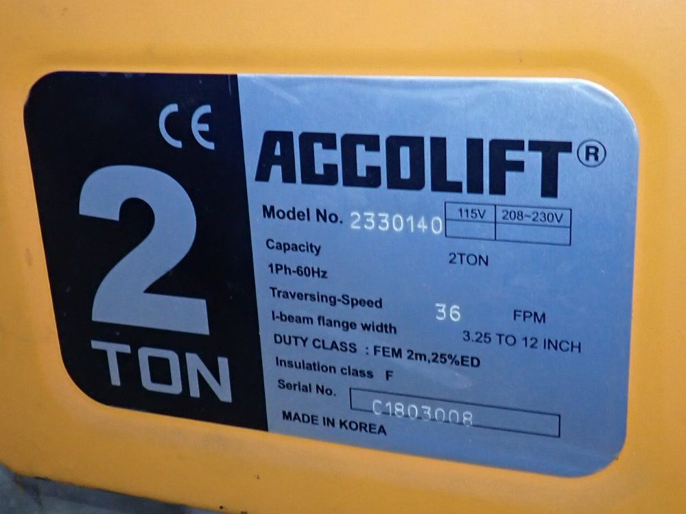 Accolift 2 Ton Electric Chain Hoist - 2330140