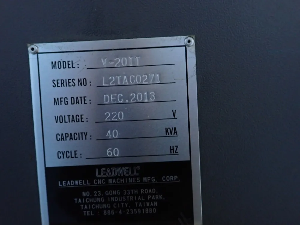 Leadwell Cnc Vmc - V-20it