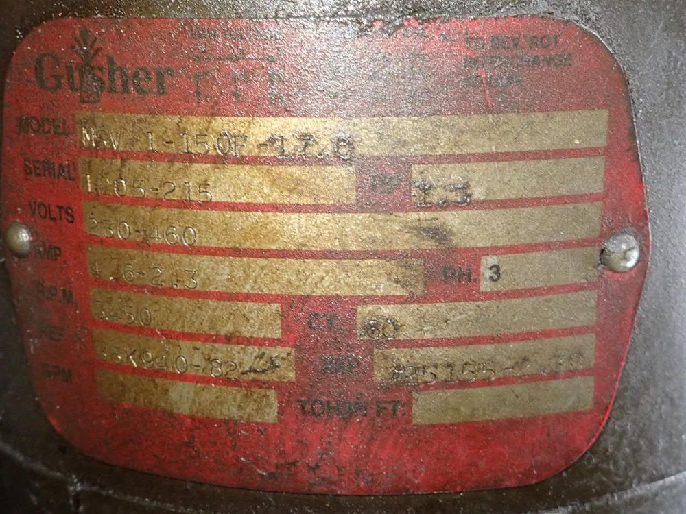 Gusher 1.5 Hp Pump - Msv-1-150f-17.0