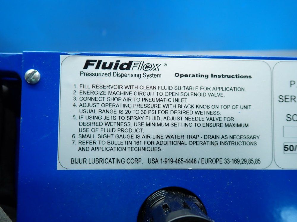 Bijur Delimon Fluidflex Pressurized Dispensing System - D154