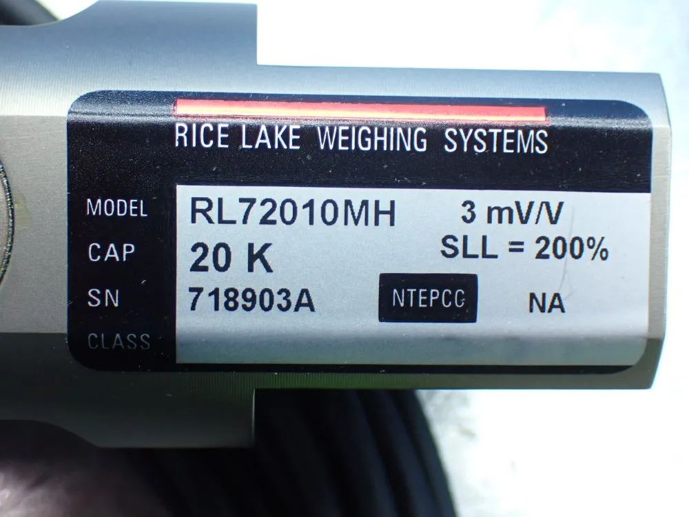 Rice Lake Weighing 20k Stainless Steel, Double-ended Beam Load Cell - Rl72010mh