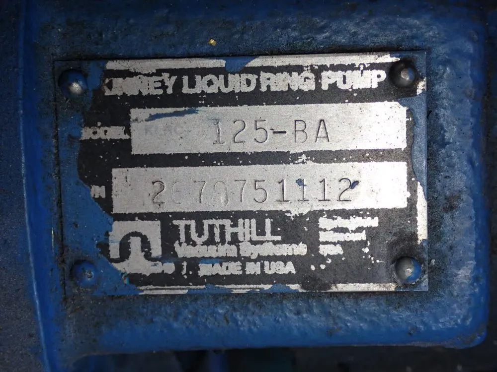 Tuthill 10 Hp Vacuum Pump - Klrc-125-bc