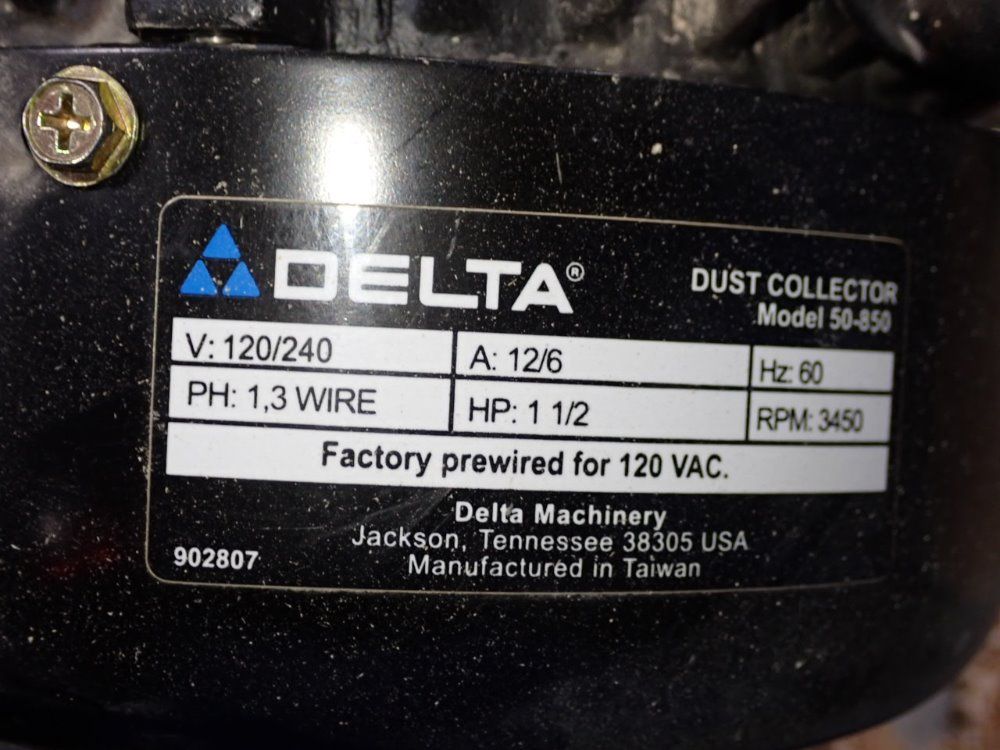 Delta 1.5 Hp Dust Collector - 50-850
