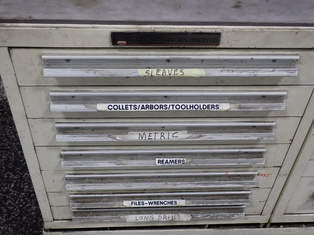 Bemis Packaging Machinery Co 14 Drawers Portable Tool Cabinet