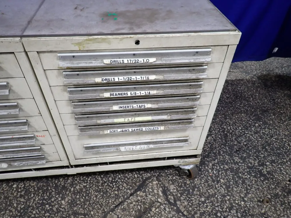 Bemis Packaging Machinery Co 14 Drawers Portable Tool Cabinet