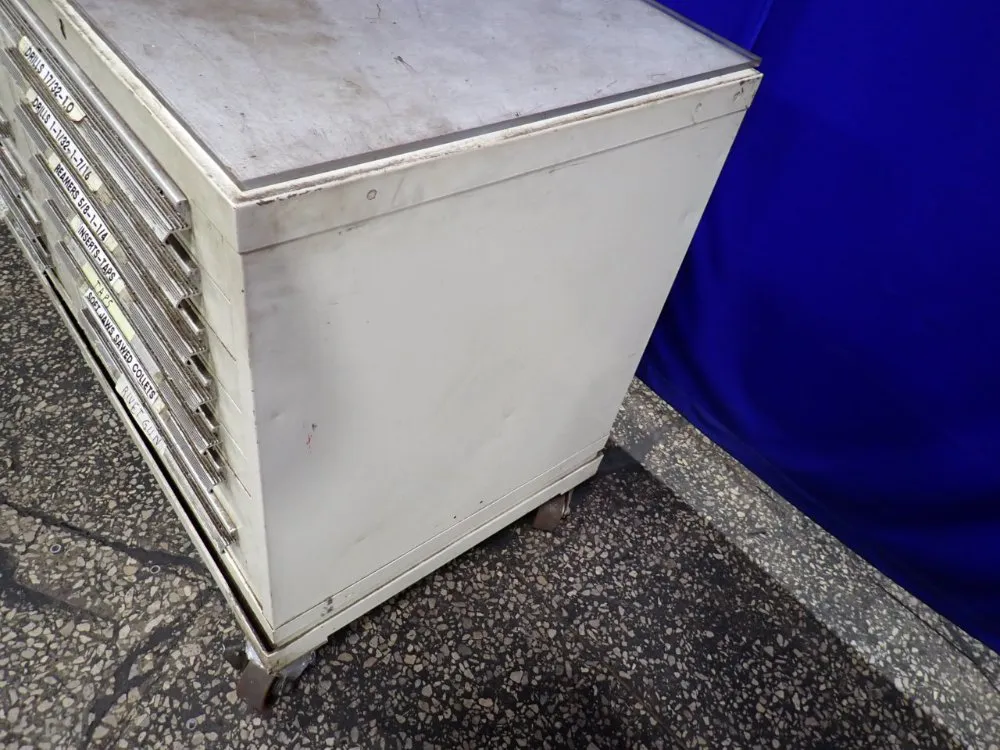 Bemis Packaging Machinery Co 14 Drawers Portable Tool Cabinet