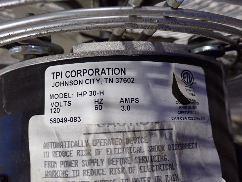 Tpi Industrial 29" Wall Mounted Fan - Ihp 30-h