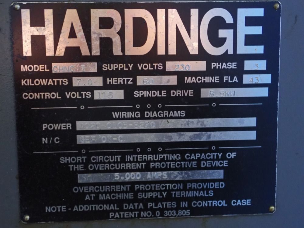 Hardinge Cnc Lathe - Chnci