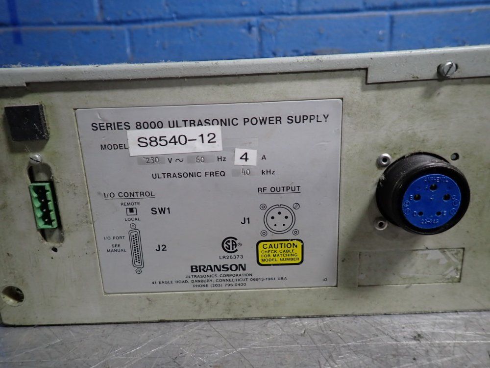 Branson 40 Khz Ultrasonic Power Supply - S8540-12
