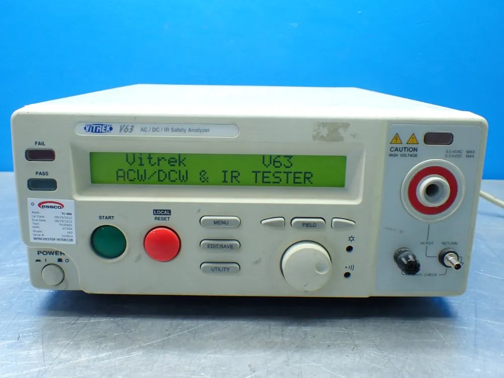 Vitrek Ac/dc/ir Hipot Safety Analyzer - V63